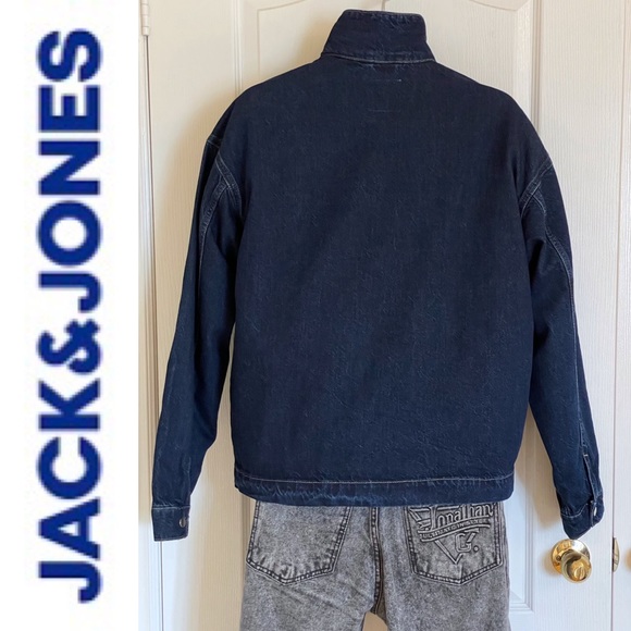 JACK & JONES Utility Denim Jacket, Sz M, zipper closure - Picture 6 of 16